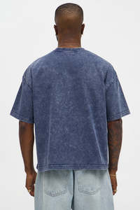 T-shirt vintage oversize pour homme en coton 100% lourd 280 g/m², personnalisable avec logo, écologique, séchage rapide, respirant - Product Image 3