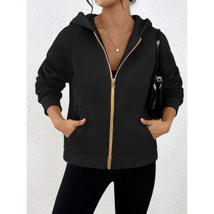 Custom 2025 Fall Fashion <b>Zip</b>-<b>Up</b> Women's <b>Hoodies</b> Cute Cropped Jackets for Winter Outfits <b>Y2K</b> Style - Product Image 6