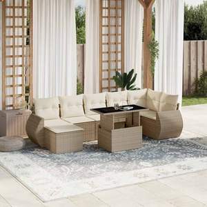 Conjunto de Sofás de Jardín Color Beige - Product Image 1