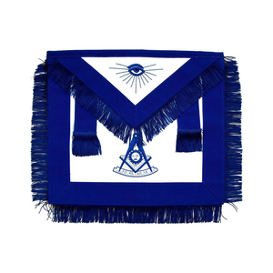 Tablier maçonnique haut de gamme bleu roi en cuir d'agneau blanc, Regalia de Loge, Vente en gros, Fabrication OEM, Produits de Regalia maçonnique directement de l'usine - Product Image 1