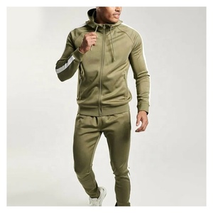 <b>Men</b> Zip Up Hoodie Tracksuit Set Contrast Stripe Jogger <b>Pants</b> Sportswear <b>Lounge</b> Outfit With Side Pockets 2026 - Product Image 3