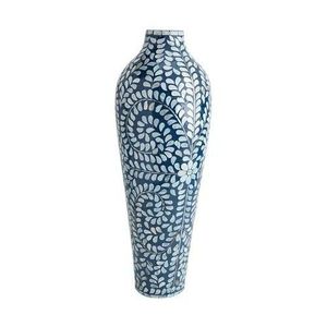Jarrón de Esmalte Blanco con Diseño de Flor de Ciruelo Dorada, Hecho a Mano, Decoración Minimalista para Mesa - Product Image 3