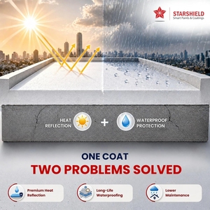 Roof Cooling Waterproof Paint for Concrete Roofs and Terraces with Solar Heat Reduction - Product Image 5