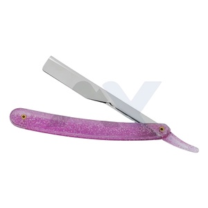 Navajas Manuales de Salón, Afeitadora Clásica de Barbero, Cuchilla Plegable para Afeitar Barba y Cabello, Navaja de Barbero con Bloqueo Deslizante para un Afeitado de Precisión - Product Image 1