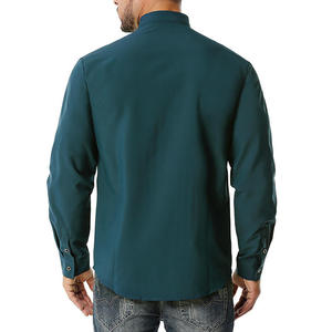 Camisa Casual Personalizada OEM 2026 para Hombre |   100% algodón transpirable |   Manga Larga Sin Cuello - Product Image 2