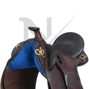 Selle de dressage australienne de qualité tournoi en cuir véritable avec arceau en bois, blocs de genouillères personnalisables, choix professionnel - Product Image 3
