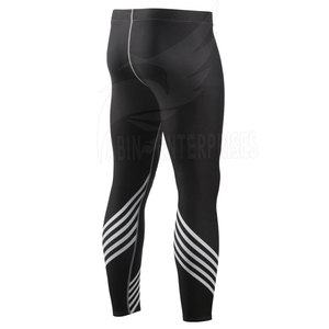 Black Knitted Compression Leggings Elastic Waist Quick Dry Breathable Stretch <b>Tights</b> for Yoga Training Running - Product Image 6