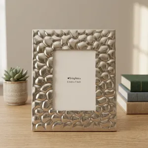 Handmade Agate Quartz Marble Photo <b>Frame</b> Luxury Rectangular Tabletop Picture Display Modern Home Office Decorative Gift Premium - Product Image 2