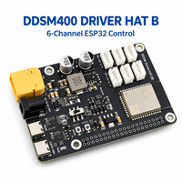 Carte de commande moteur moyeu DDSM400 6 canaux ESP32 2.4G WiFi Type C UART JSON SDK pour robot mobile 4 roues motrices 6 roues motrices