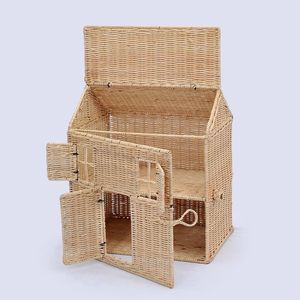 Casa de muñecas plegable de ratán, juguete para niñas, casa de muñecas pequeña, juguetes al mejor precio, casas para muñecas - Product Image 4