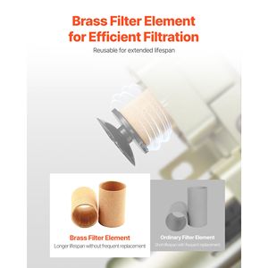 Filtro Regolatore Aria Compressore a Doppio Stadio 3/8'' NPT con Elemento Filtrante in Ottone da 25 m + 5 m, Scarico Semiautomatico, Sistema di Essiccazione Aria 25+5 m - Product Image 1