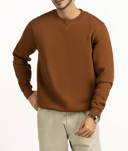 Sweat-shirt à manches longues en coton personnalisé avec logo 400 GSM, col rond, sweat-shirt décontracté tendance pour hommes, sweats à capuche et sweat-shirts - Product Image 4