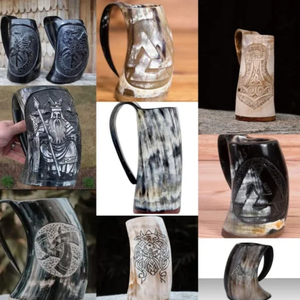 Taza de Cuerno de Buey Natural Personalizada de Alta Calidad, Taza Vikinga de Cuerno de Búfalo Real - Product Image 5