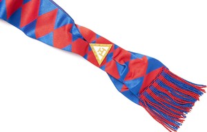 Royal Arch Provincial and Chapter sash premium ceremonial sash red moiré ribbon gold embroidery trim high quality regalia sash - Product Image 2