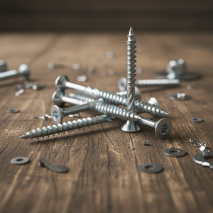 PDC Modelo 10, Grado Industrial Clase 4.8 6.8, Acero al Carbono, Niquelado, Óxido Negro, Torx, Cabeza Avellanada, Rosca Gruesa - Product Image 1