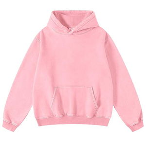 Sudadera con Capucha Personalizada ODM Rosa con Logotipo Frontal, Sudadera de Felpa de Algodón Premium para Hombre y Mujer, Ecológica, Informal, de Invierno, 370g, Resistente al Viento - Product Image 2
