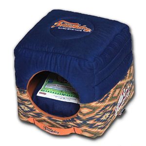 Cuccia per Cani Vintage Anni '70, Convertibile e Reversibile 2-in-1, Letto per Animali Domestici Pieghevole Quadrato - Product Image 1