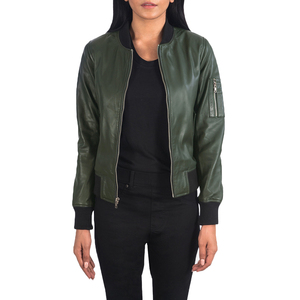 Blouson Bomber Unisexe Vintage en Cuir Véritable Enduit pour l'Hiver, Poignets Côtelés, Fermeture Éclair Avant, Style Décontracté Urbain, Vente en Gros OEM ODM - Product Image 3