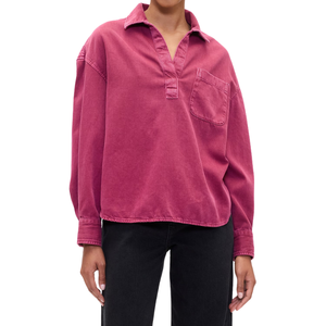 Camisa Vaquera Casual Personalizable para Mujer con Detalle de Botones, Acabado Lavado, Lista para Verano/Invierno, Tela de Algodón Cómoda, Venta al por Mayor - Product Image 2