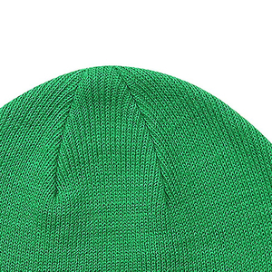 Green Knit Beanie Hat Unisex Solid Color <b>Winter</b> <b>Cap</b> Casual Style Cuffed Design 100% Acrylic Material Adult Size 56-58CM - Product Image 2