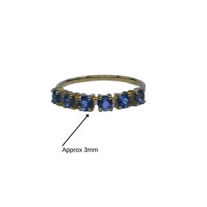 Anillo Clásico de Plata de Ley 925 Chapado en Oro con Topacio Azul para Mujer, Joyería para Bodas - Product Image 4