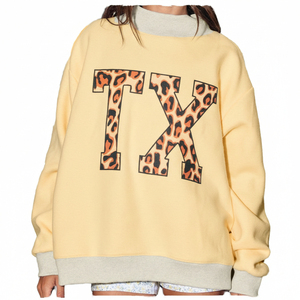 Sudadera de Invierno para Mujer con Cuello Alto Simulado, Material de Felpa de Poliéster/Algodón, Transpirable, Antiarrugas, Bordada - Product Image 1