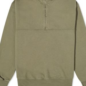 100% coton hommes quart Zip hiver conception personnalisée coloré numérique uni teint solide doublé sweats à capuche sweats de haute qualité - Product Image 6
