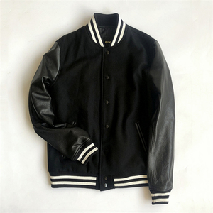 Hot Sale Premium Quality Custom logo <b>Letter</b> <b>Man</b> <b>Jacket</b> Warm Winter Leather Sleeves Varsity <b>Jackets</b> Embroidery Printed logo - Product Image 1