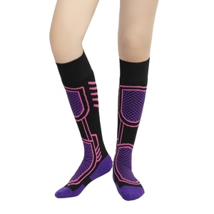 Chaussettes de ski chaudes d'hiver pour hommes et femmes, épaisses, pour l'alpinisme en plein air, tricotées, hauteur genou, 100% laine respirante pour - Product Image 3