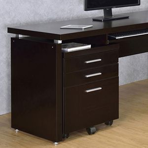 Cappuccino Armadietto Portadocumenti a 3 Cassetti - Product Image 1