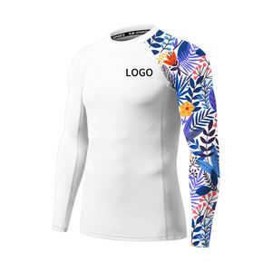 Rashguard de boxe personnalisé à manches longues pour homme, sublimation sur mesure, couleur personnalisable, chemises de performance unisexes à manches longues - Product Image 1