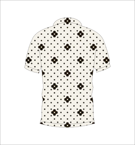 Camisa Polo Personalizada para Hombre en Beige y Negro con Diseño Floral de Puntos – Camiseta de Golf de Manga Corta con Patrón de Micro Puntos en Toda la Superficie, Transpirable, Informal, para Verano - Product Image 5