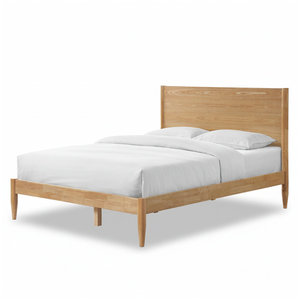White Label Rubber Wood <b>Bed</b> <b>Frame</b> | Vietnam Factory | <b>Low</b> Price | Customize - Product Image 1