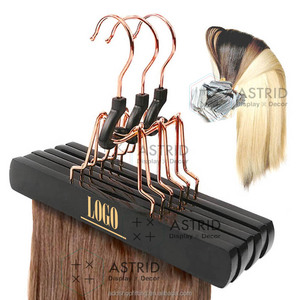 Astrid 23 cm Space-Saving Custom Logo Rose Gold Wig Display Hair Extension Hanger for Wardrobe & Bathroom - Product Image 4