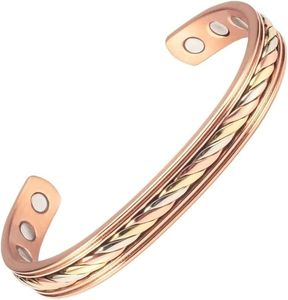 Unisex Brass <b>Copper</b> Gold Plated Vintage Cuff <b>Bracelet</b> Wholesale Manufacturer Adjustable Wedding - Product Image 1