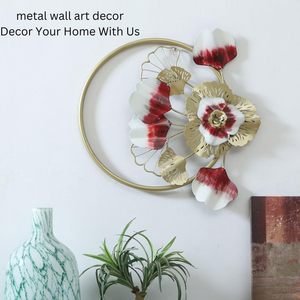 Metal Modern Flower <b>Leaf</b> <b>Wall</b> Sculpture Multicolor <b>Decorative</b> <b>Wall</b> Art for Living Room Bedroom Office - Product Image 5