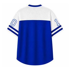 Custom Zeta Phi Beta Sorority V-neck <b>T</b>-<b>shirt</b> color blocking Short Sleeve blue & white Casual Style for female <b>polyester</b> mesh - Product Image 4