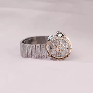 Montre de luxe pour homme en acier inoxydable avec bracelet, style bijoux, sertie de diamants Moissanite - Product Image 2