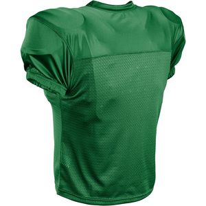 Maillot de football américain vert à col en V, manches courtes, en mesh respirant, uniforme sportif pour homme, coupe classique, couleur unie, taille adulte - Product Image 2