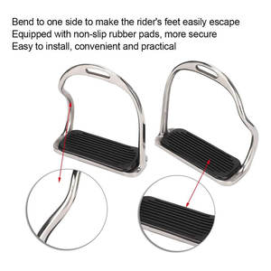 อุปกรณ์ขี่ม้าแบบสแตนเลสสตีล สำหรับขี่ม้าแบบอังกฤษ พร้อมที่จับยางกันลื่น ช่วยลดความเมื่อยล้าบริเวณเข่าและข้อเท้า ยี่ห้อ HASHIR - Product Image 3
