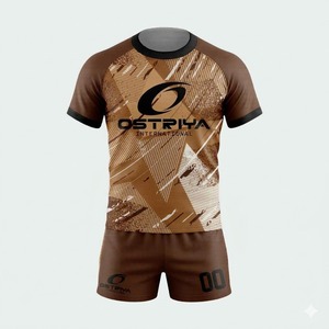 Wholesale OEM Service Crew Neck Short Sleeve Men's <b>Volleyball</b> Uniforms Front Logo Printed Breathable Quick Dry Custom Team Name - Product Image 2