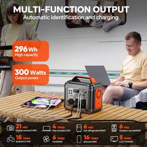 Stazione di Alimentazione Portatile 300W con Pannello Solare 60W, Batteria al Litio 80000mAh, Uscita AC 1800W, Ricarica Solare 500W per Generatore da Campeggio - Product Image 2