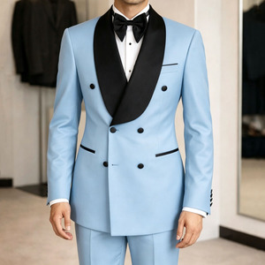 Costume 3 pièces multicolore respirant grande taille pour homme, style smoking, veste, gilet et pantalon, simple boutonnage, braguette zippée, pour mariage, revers châle - Product Image 5