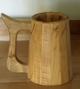 Rustic Wooden Mug Handmade Solid Wood Coffee Mug Natural Finish Eco Friendly Drinking Mug for Daily Use - Product Image 4