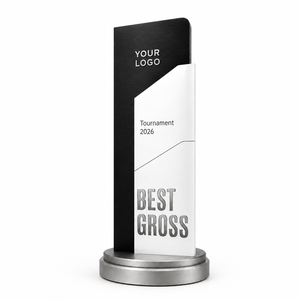 ถ้วยรางวัลกอล์ฟ Best Gross Sports ปี 2026 ชุบเงิน คริสตัล สลักข้อความตามสั่ง พร้อมโลโก้ธุรกิจ ของขวัญสุดพิเศษ - Product Image 1