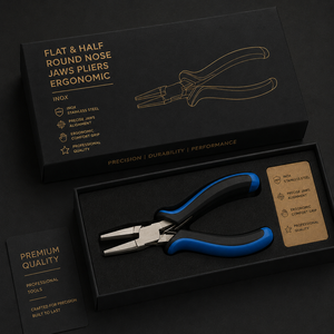 Pince à bec plat et demi-ronde ergonomique pour la fabrication de bijoux, outil de façonnage de fil ZetomedPro - Product Image 6