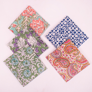 Artisan Block Print Scarf Boho Chic Head Wrap Soft Cotton Mulmul Bandana Printed Woven Casual <b>Accessory</b> for Adults - Product Image 5