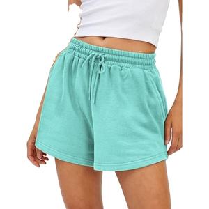 Vente en gros de shorts d'été personnalisés pour dames shorts décontractés en coton pour femme couleur unie Offre Spéciale nouveau style de coton 2026 - Product Image 1