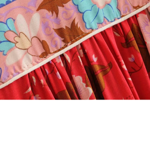 Vestido midi elegante estampado para mujer, vestido de playa para vacaciones - Product Image 5