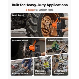 ประแจรับแรงกระแทกแบบนิวเมติกขนาด1นิ้วน้ำหนักเบาขนาด1200ฟุต-ปอนด์ใช้ในการซ่อมแซมหนักสองครั้งแรงบิด16.4ปอนด์ - Product Image 3